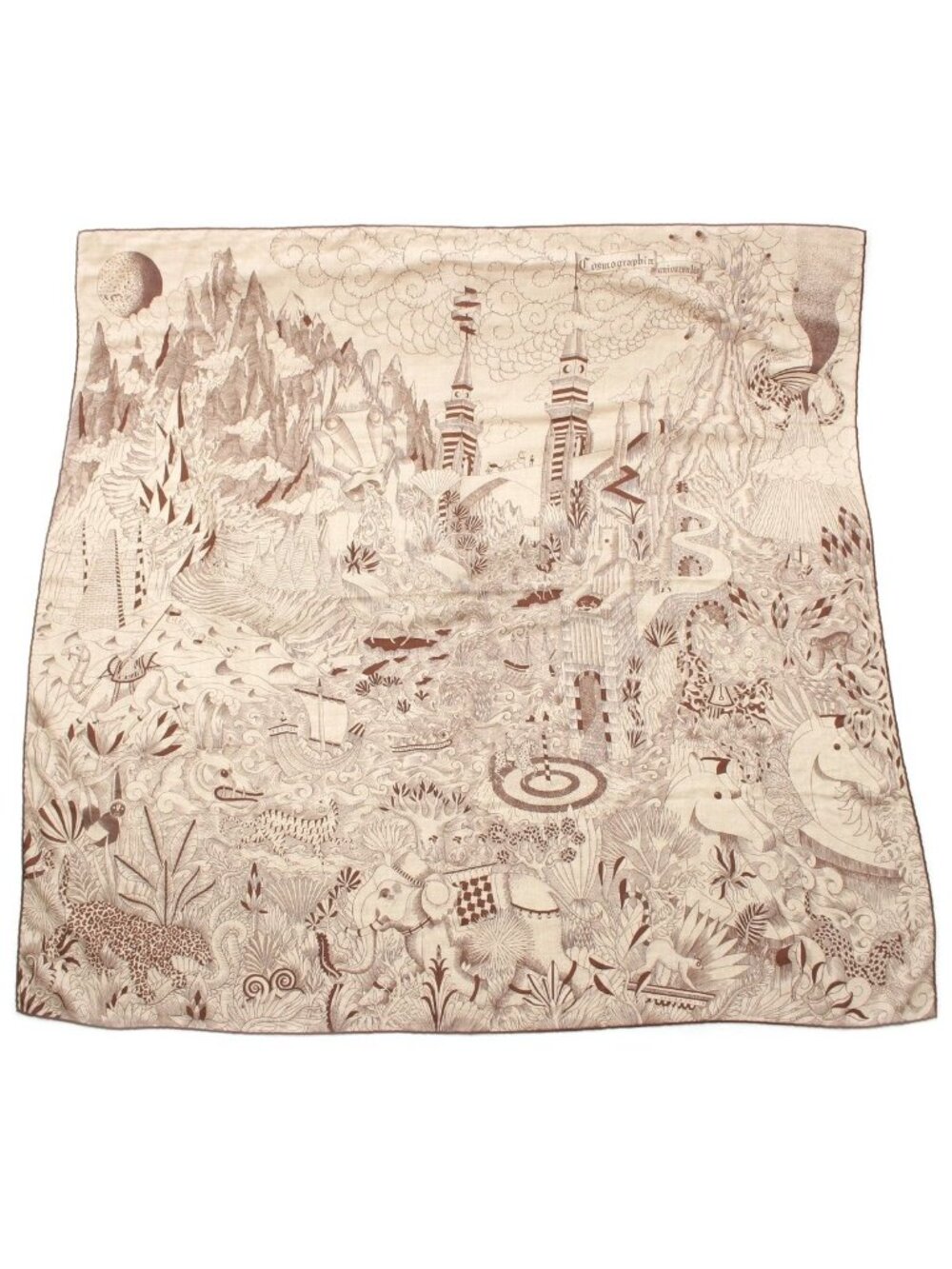 Hermes Carre Geant Cashmere Silk All Over Print Cosmographia Universalis Space